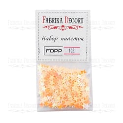 Sequins plats embelissements décoration Fabrika Decoru forme étoile 7 mm ORANGE 102