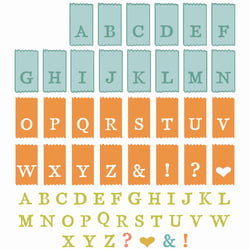 Tampons transparents et dies de découpe Framelits - Alphabet - 70 pièces - Sizzix