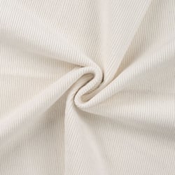 Tissu Velours côtelé stretch uni Blanc cassé