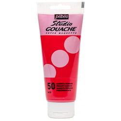 Peinture gouache - Magenta primaire - 50 - Fine - Pébéo - Studio Gouache - 100ml
