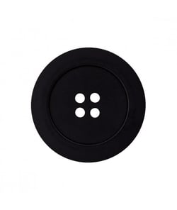 Carte de 3 boutons Ourlés Noir 4 trous 18mm - Union Knopf Noir