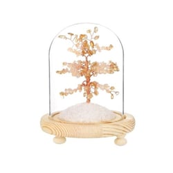 Arbre du Bonheur sous cloche Citrine - Omsaé