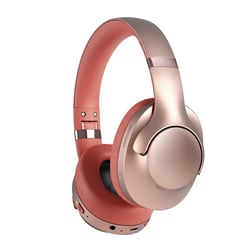 Casque Audio Sans Fil Bluetooth 5.3 Avec Réduction De Bruit Active 37h Autonomie Or Rose YONIS