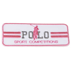 Ecusson thermocollant polo sport blanc 3cm x 7cm