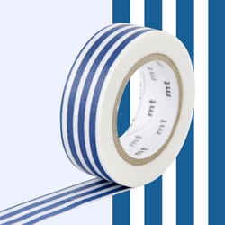 Masking tape - lignes indigo - 7 m x 15mm