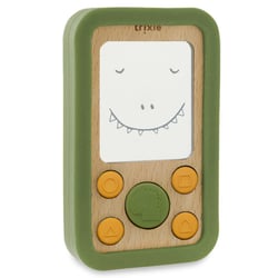Telephone bebe en silicone et bois - Mr. Dino