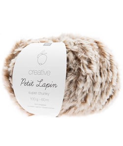 Pelote de fourrure Créative Petit Lapin Super Chunky - 100GR - Rico Design 07 Marron