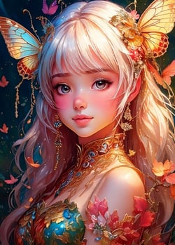 Puzzle 300 pièces - La Fille aux Papillons - Bluebird Puzzle
