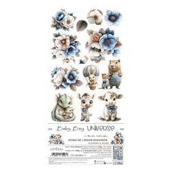 Set de 18 papiers de die cuts à découper 15,5 x 30, 5 cm Craft O Clock BABY BOY UNIVERSE 11