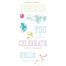 Tampons transparents - Textes anglais - 13 clear stamps - Sizzix