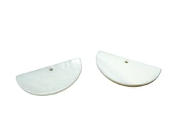 2 Sequins demi-lune en nacre naturelle - 30*15mm