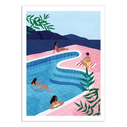 Affiche 30x40 cm - Pool ladies - Maja Tomljanic