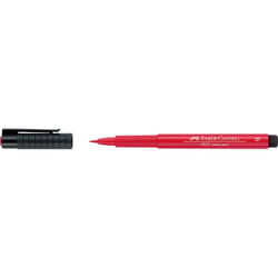 Lot de 10 stylos techniques à pigment - pointe pinceau - FABER-CASTELL PITT Artist Pen - rouge clair