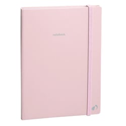Carnet de notes - Pastel - Rose clair - Pages Lignées - 15x21 cm - Papier Clairefontaine blanc - Fabrication française -  Quo Vadis
