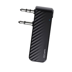 4smarts Transmetteur audio Bluetooth Double Jack 3.5mm rabattable Mode avion Noir