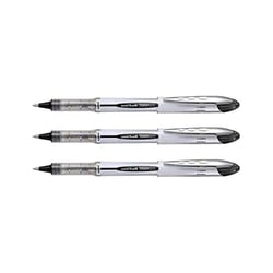 3 stylos roller bille noir vision élite pointe moyenne 0,8mm Uni Ball
