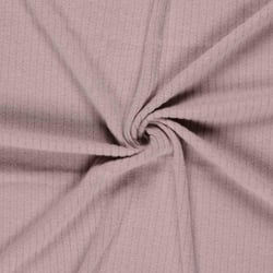 Tissu Jersey cotêlé uni Isandra Vieux rose