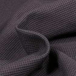 Tissu Jersey Nid d'abeille uni Noir