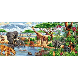 LUC - Canevas antique Africa Mimo Verdé 65x130cm