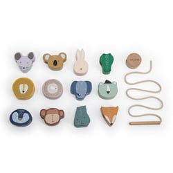 Perles en Bois Animaux 1er age - TRIXIE BABY - Beige