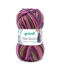 Laine à chaussettes à tricoter HOT SOCKS COLOR - Grundl - certifiée Oeko-Tex 402 Violet