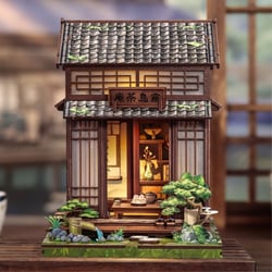 Maquette DIY Book Nook 145 pièces - Salon de Thé Kirishima - M50449 - Figured'Art