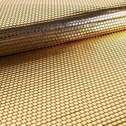 Tissu Jersey Métallisé Petits Carrés dorés