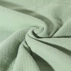 Tissu Triple gaze de coton Vert d'eau