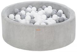 Piscine à balles 300 balles 90 cm gris - Velinda