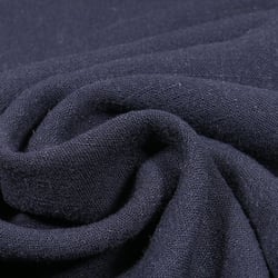 Tissu Viscose Lin lavé uni Bleu marine - Au mètre