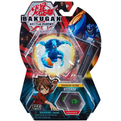 Bakugan ultra battle planet : vicerox avec carte - boule bleue - spin master 20119407