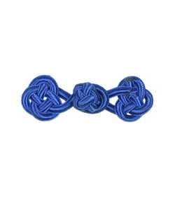 Brandebourg textile 75mm bleu