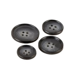 Lot de 6 boutons costume noir