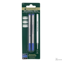 Blister 2 recharges roller bleu pointe fine compatible avec Montblanc