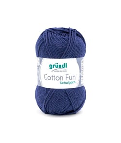 Fil à tricoter COTTON FUN - Gründl - certifié Oeko-Tex 11 Bleu