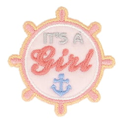 Ecusson thermocollant bébé it's a girl 4cm x 4cm