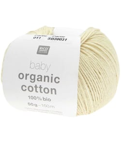 Pelote de coton Baby organic cotton - 100% BIO - Rico Design 11 Jaune Vanille