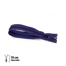 Fermeture éclair Z54 - moulée 6mm Séparable - 70 cm