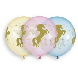 3 Ballons Licorne Ø48cm