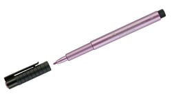 Lot de 10 stylos feutres à encre de Chine pigmentée - FABER-CASTELL - Pointe 1,5 mm - Rouge Métal