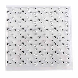 Tampons transparents 10,25 x 9,7 cm - Coeurs