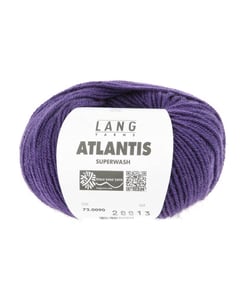 Pelote de laine vierge ATLANTIS - Lang Yarns 0090 - Violet Royal
