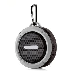 Enceinte Waterproof Bluetooth Portable IP65 Mains-Libres Son Haute Fidélité Gris YONIS