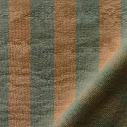 Tissu Micro Eponge à rayures Beige et Romarin