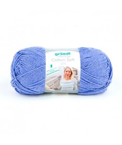 Fil à tricoter Cotton Soft Uni 100GR - Grundl - Certifié Oeko-tex 04 Bleu
