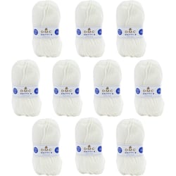 10 pelotes - 100% acrylique - Blanc - 812 - 50g - 140m - DMC - Knitty 4 - Tricot