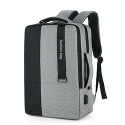 Sac À Dos Ordinateur Grande Capacité Avec Interface De Charge USB Rouge Gris YONIS