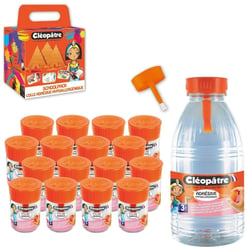 Colle - Transparente - P'tit pot - Cléopâtre Adhésive - Schoolpack - 16 petits pots + recharge