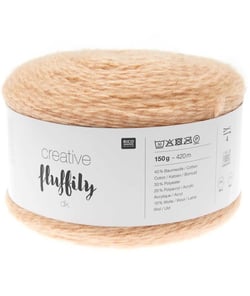 Coton à tricoter Creative FLUFFILY - 150 GR - Rico Design 012 Abricot orange