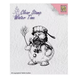 Tampon transparent scrapbooking Nellie's choice BONHOMME DE NEIGE 001